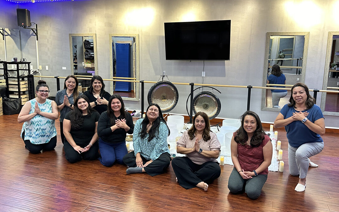 FACTOC employee sound bath in Tustin, CA